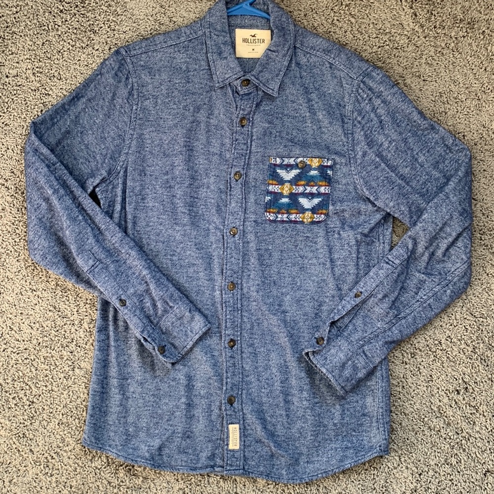 Hollister Aztec Pocket Flannel Shirt